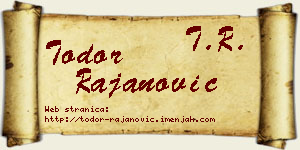 Todor Rajanović vizit kartica